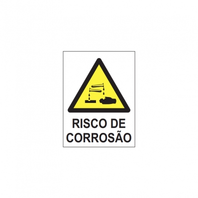 PLACA RISCO DE CORROSÃO