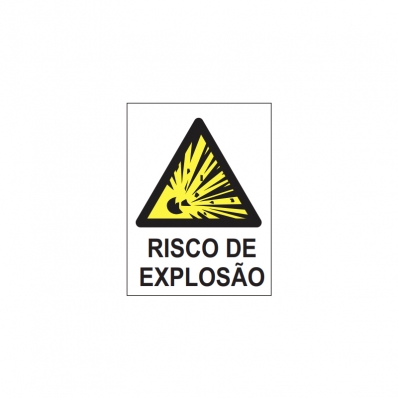 PLACA RISCO DE EXPLOSÃO