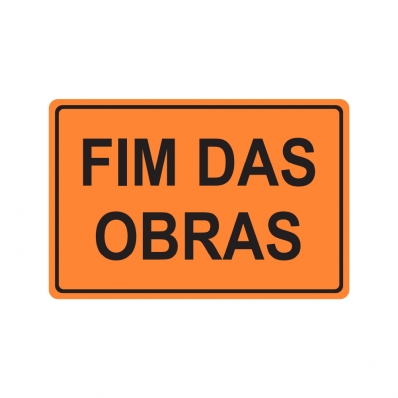 PLACA FIM DAS OBRAS