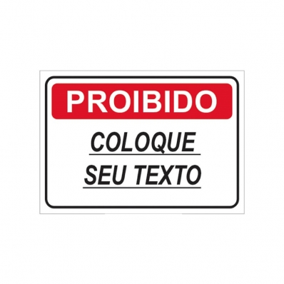 PLACA Personalizada de Proibido