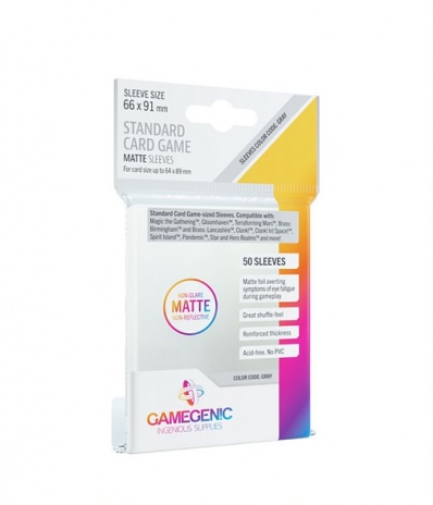 Sleeve prime standard card game 66x91mm 50un