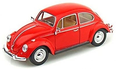 Miniatura fusca 1967 classic vermelho - Escala 1:32