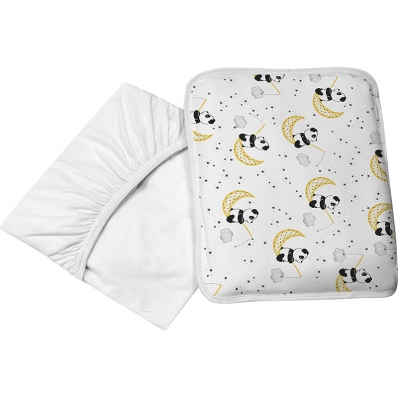 Jogo de Cama Tecebem Mini Cama Baby Malha Iris 2 Peças Branco