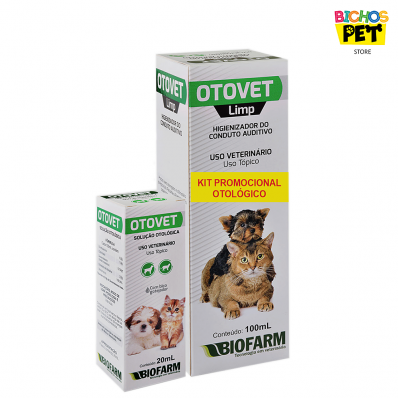 Kit Soluções Otológicas para Cães e Gatos Otovet Biofarm
