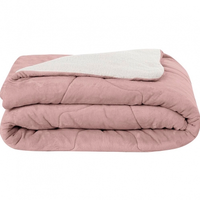 Edredom Tecebem Casal Confort Plus Sherpa 210mx240m Rose