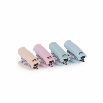 Grampeador mini para 18 fls tons pastel 1 un