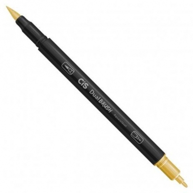 Caneta hidro scribo 2 pontas 1.0mm dual brush 1un dourada