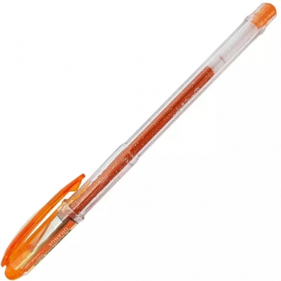 Caneta gel glitter signo sparklin 1.0 mm uni-bal laranja