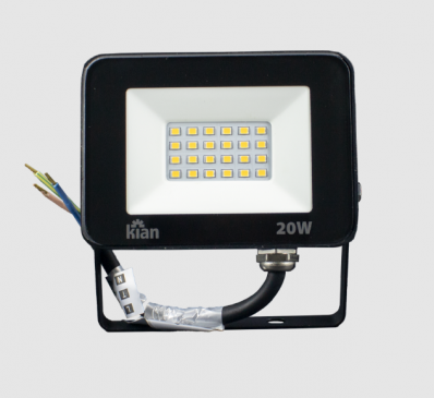 Projetor Led 20W-3000K - Preto