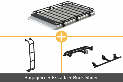 Combo Completo Sierra INOX (Bagageiro + Escada + Rock Slider)