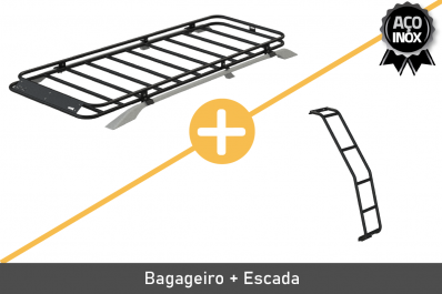 Combo Dakar INOX (Bagageiro + Escada)