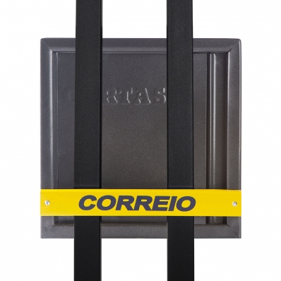 Caixa De Correio Carta Grade Vertical Cinza Portao Basica