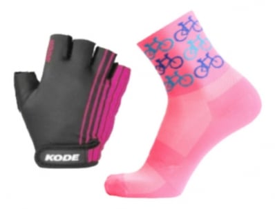 Luva Ciclismo Kode Rider Meia Esporte Mtb Speed Bike Rosa