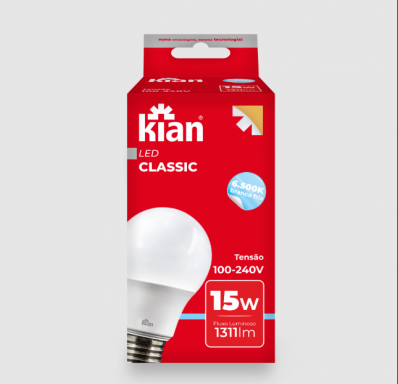 Lâmpada Led Branca 6.500K- 15W