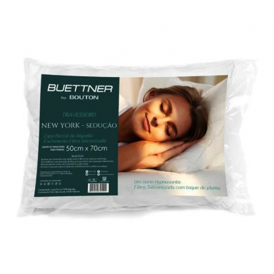 Travesseiro Buettner Percal New York Sedução 50cm x 70cm Branco