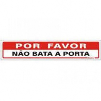 Placa Por Favor Não Bata a Porta 5X25 2475