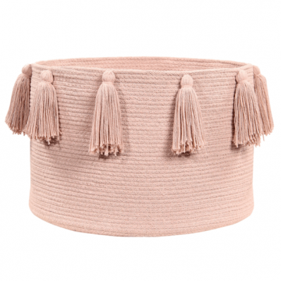  Cesta Franjas (Tassels) Vintage Nude - 30 x 45 x 45 cm 