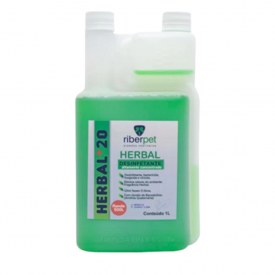 DESINFETANTE HERBAL PET + 20 - 1 L - Base Amônia Quaternária