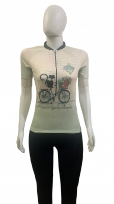 CAMISA CICLISMO FEMININA BLACK CAT BIKE