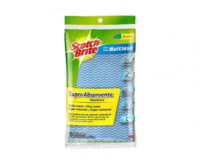 Pano Azul Multiuso Scoth Brite 5Pcs