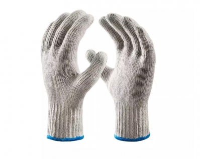 Luva Malha Lisa Tricotada Branca Cottonflex "G" c/12pcs