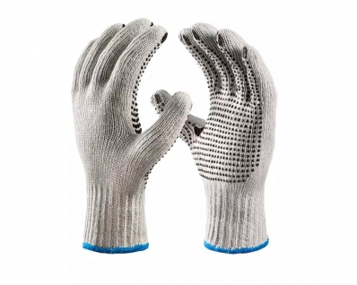 Luva Malha Pigmentada Tricotada Branca Cottonflex "M" c/12pcs