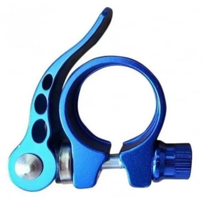 Braçadeira Selim Canote Aluminio 31.6mm E 27.2mm Azul