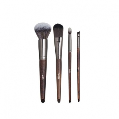 Kit de Pincéis Belliz Wood Face (4 Produtos) 2327