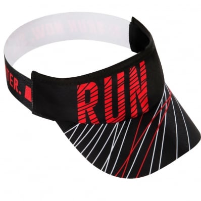 Viseira Para Corrida Hupi Running Esportes Run Lines Preto 