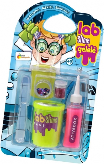 Gelelê laboratório de slime com acessórios