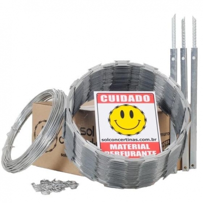 Cerca Perimetral Kit Sol Galvanizada 30cmx 5m - SOL CONCERTINAS