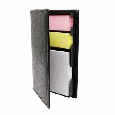 Bloco adesivo anotação capa corino 9x15cm 270 fls