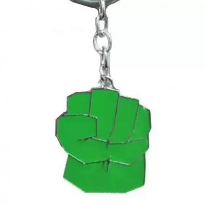 Chaveiro de Metal 4,5cm Mão do Hulk Verde