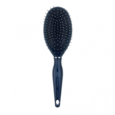 Escova De Cabelo Mq Profissional Oval Almofadada Nylon Indigo Grande 05.012