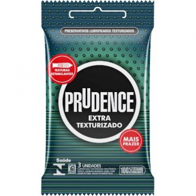 Preservativo Extra Texturizado Com 3 Unidades Prudence