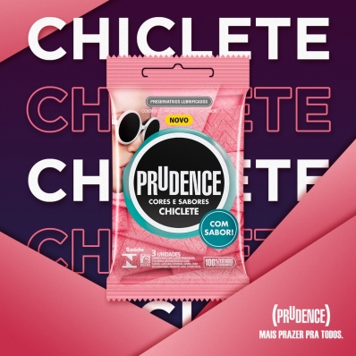 Preservativo Chiclete Com 3 Unidades Prudence