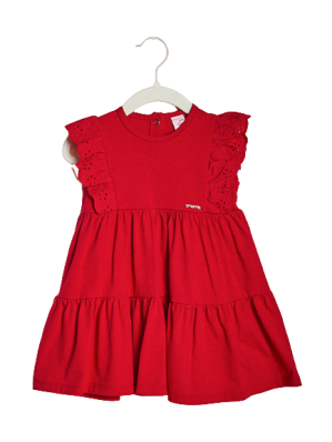 VESTIDO VERMELHO 3 MARIAS BORDADO INGLES MOMI