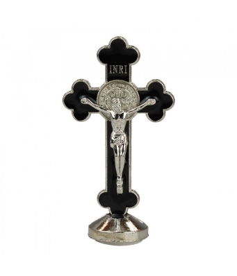 Crucifixo Metal Preto Uso Carro 8cm