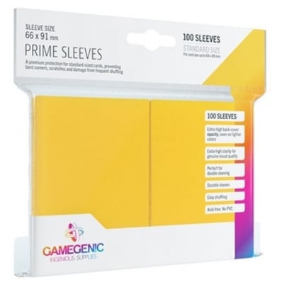 SLEEVES GAMEGENIC PRIME AMARELO - 66X91MM