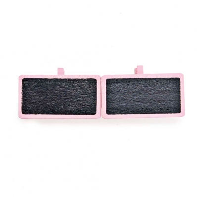 Mini prendedor lousa liso 6 un - rosa