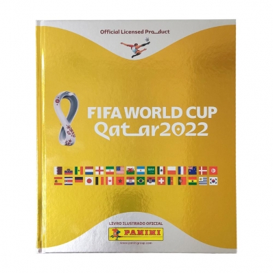 Álbum Oficial ilustrado ouro da Copa do Mundo Qatar 2022 - Capa Dura