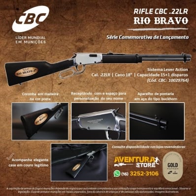 RIFLE CBC RIO BRAVO 18" .22LR 15T LEVER ACTION OX MAD