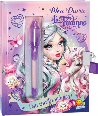 Meu diário La Faddine - Com caneta mágica e cadeato