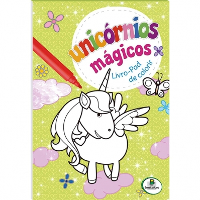 Unicórnios Mágicos: Livro-pad de Colorir - Verde