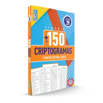 Coquetel: Mais de 150 Criptogramas e muitos outros jogos - Livro 29 - Médio
