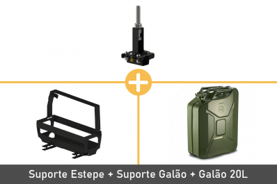 Combo de Acessórios (Estepe + Suporte Galão + Galão 20L)