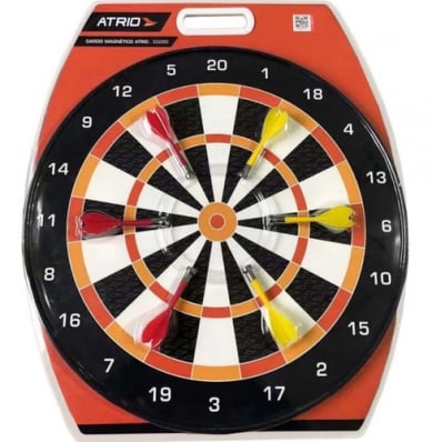 Jogo De Dardo Tabuleiro Magnético Alvo 40 Cm 6 Dardos