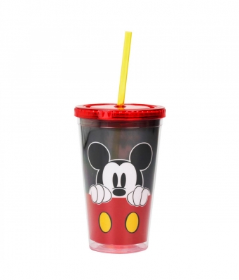 Copo Com Canudo Mickey 450ml - Disney