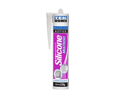 Silicone Tekbond Acetico Multiuso Transparente 270G c/6pcs