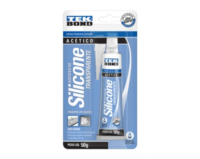 Silicone Tekbond Acetico Transp 50G Blister c/12pcs